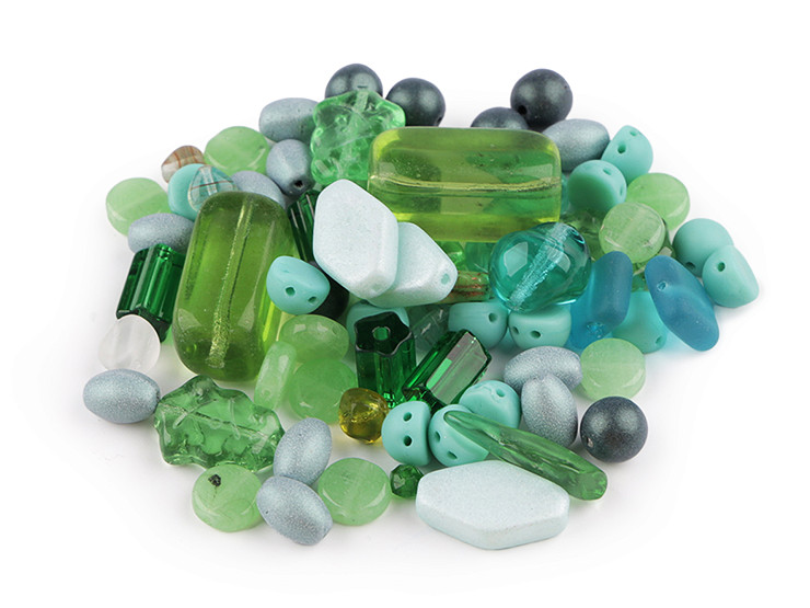 Mixed Rumsh Glass Beads 2nd Quality