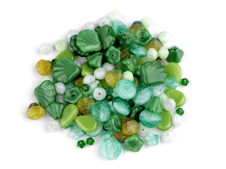 Mixed Rumsh Glass Beads