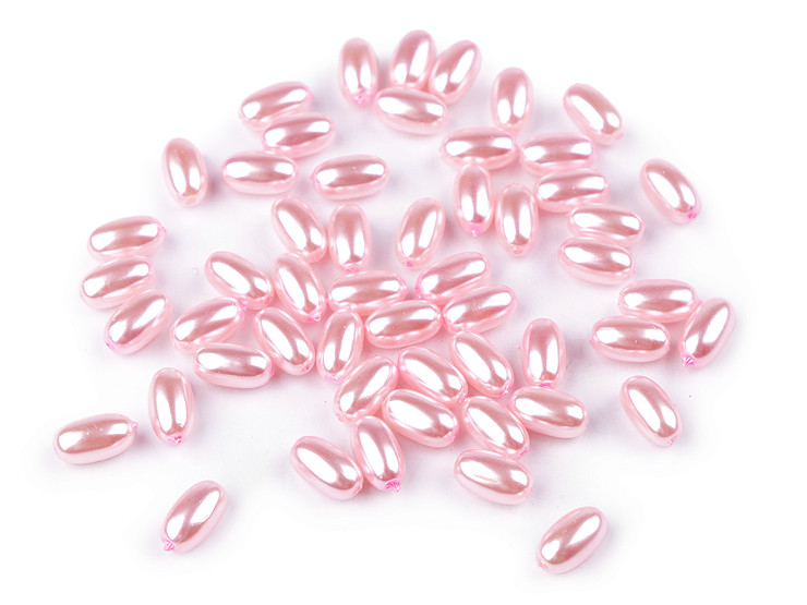 Imitations de perles en plastique Glance, 6 x 10 mm, olive