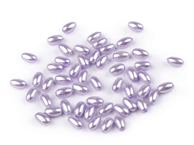 Imitations de perles en plastique Glance, 6 x 10 mm, olive