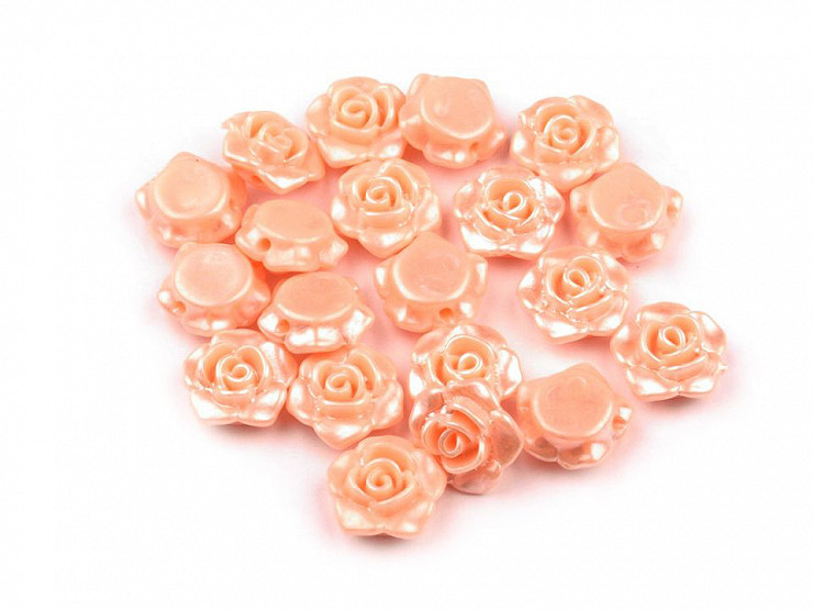 Wachsperlen aus Kunststoff Rosen Ø13 mm