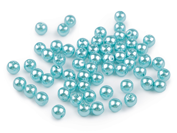 Cuentas de plástico imitación perlas brillantes Ø6 mm