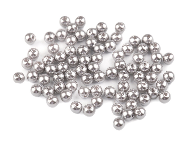 Cuentas de plástico imitación perlas brillantes Ø5 mm