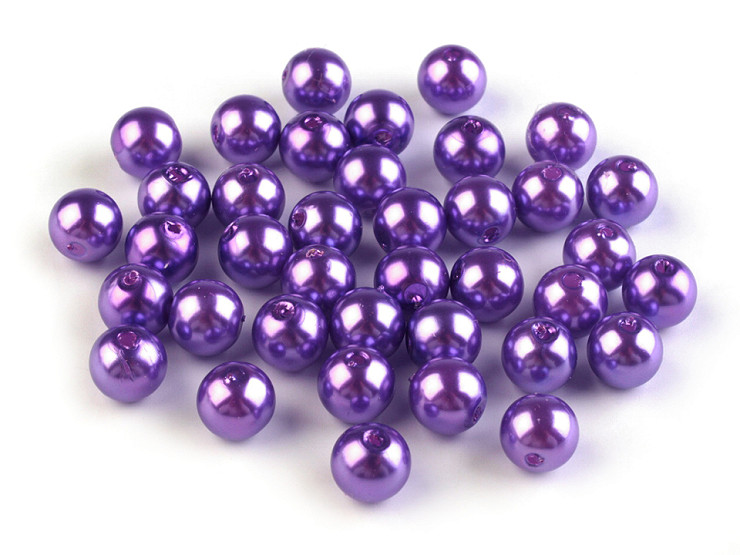 Imitazioni di perle in plastica, modello: Glance, Ø 8 mm