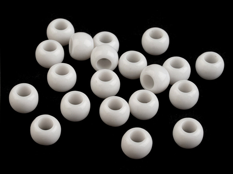Plastic Charm Beads 6x8 mm