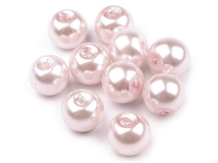 Imitation de perles rondes en verre, Ø 8 mm
