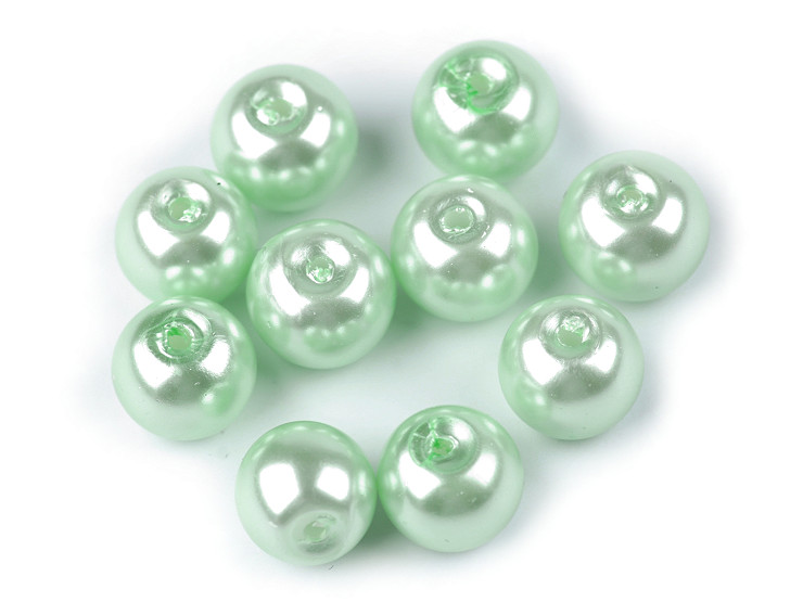 Szklane woskowane perły Ø8 mm