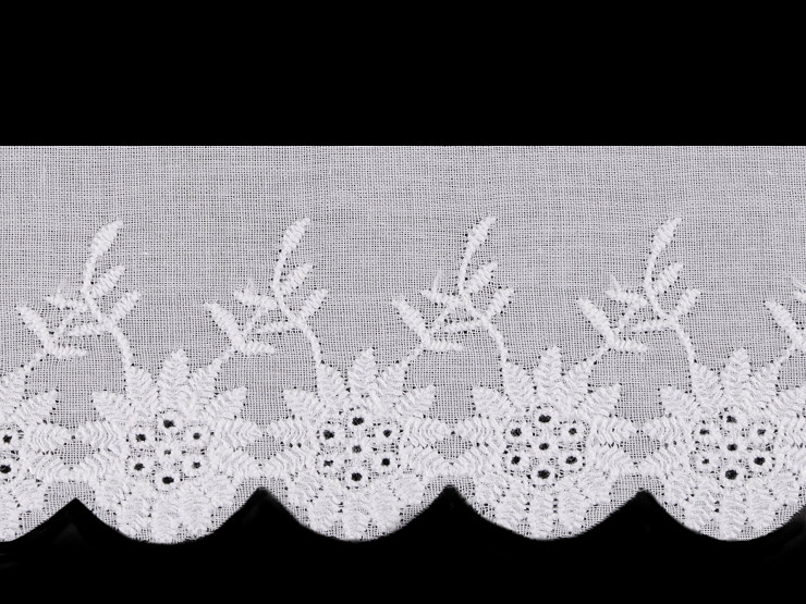 Broderie Anglaise Cotton Eyelet Lace Trim width 60 mm