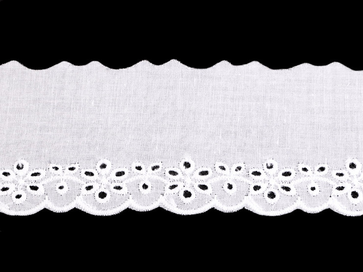 Broderie Anglaise Cotton Eyelet Lace Trim width 50 mm