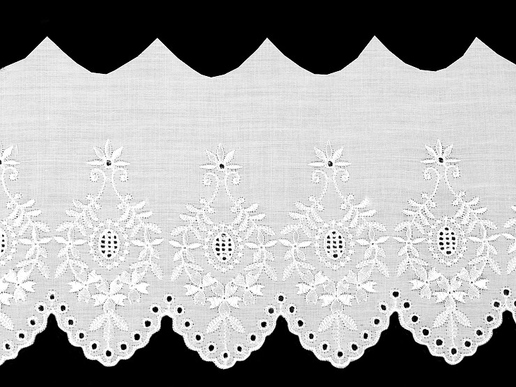 Madeira – čipkani rub u stilu engleskog veza (Broderie Anglaise), širine 15 mm