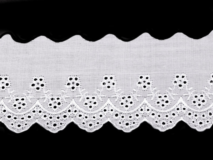 Madeira - Broderie Anglaise Edge Lace Trim width 75 mm