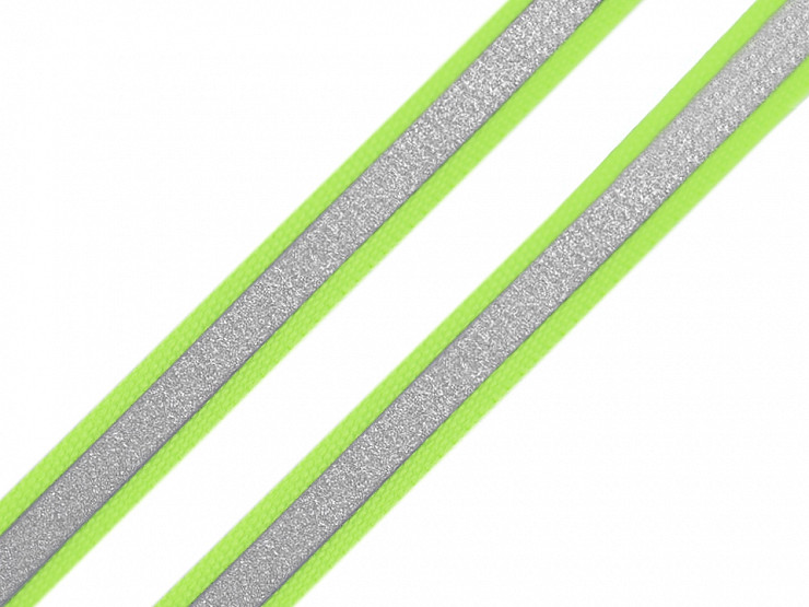 Reflective webbing tape width 10mm on fabric