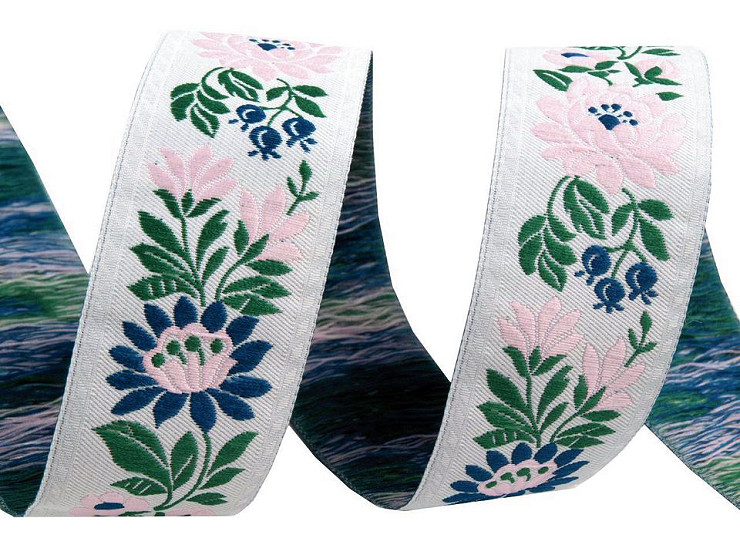 Ruban de costume folklorique en polyester, largeur 35 mm