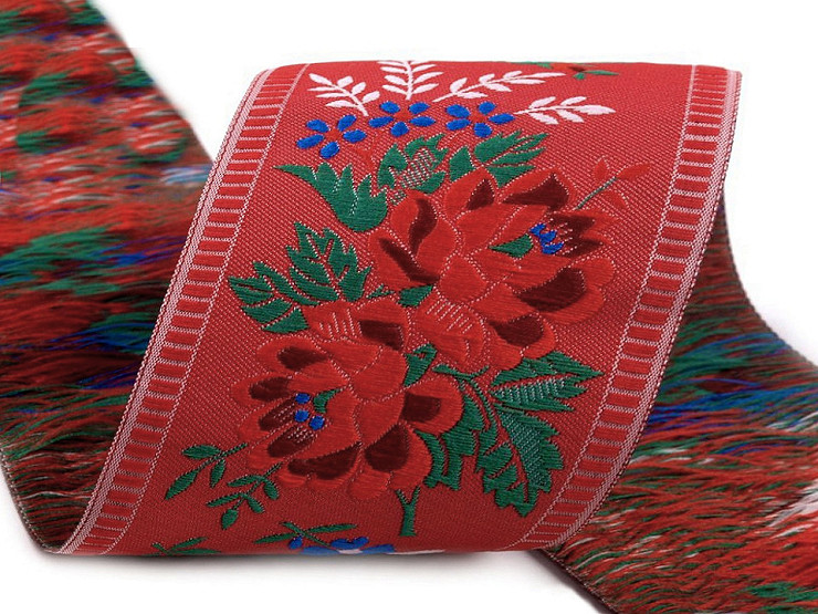 Krajka szerokość 55mm do strojów ludowych poliestrowa