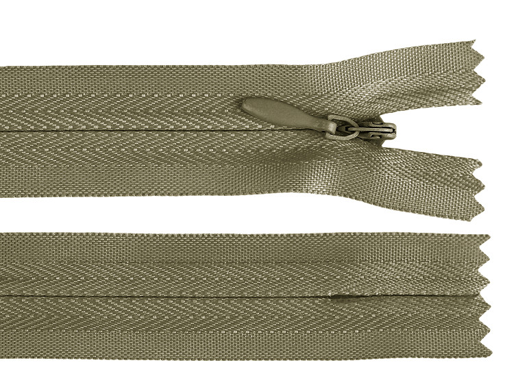 Špirálový zips skrytý No 3 dĺžka 40 cm