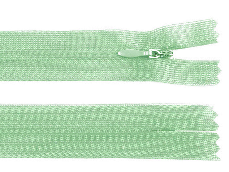 Chiusura lampo, invisibile, in nylon, numero 3, lunghezza: 40 cm, dederon