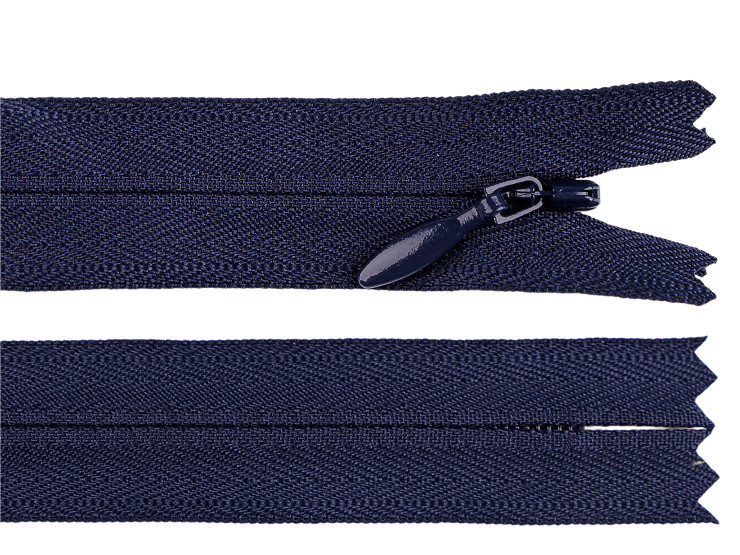 Špirálový zips skrytý YKK No 4 dĺžka 50 cm