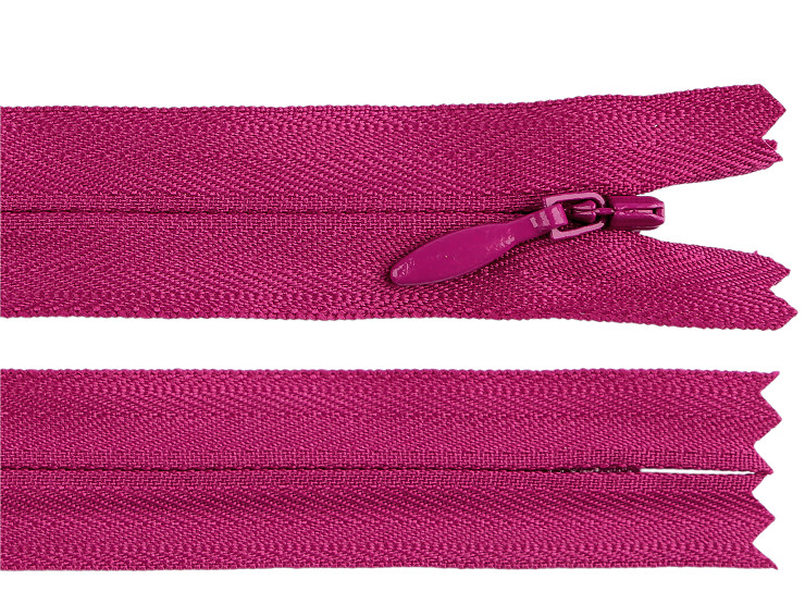 Špirálový zips skrytý YKK No 4 dĺžka 50 cm