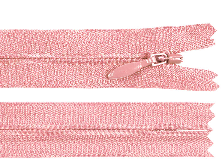 Špirálový zips skrytý YKK No 4 dĺžka 50 cm