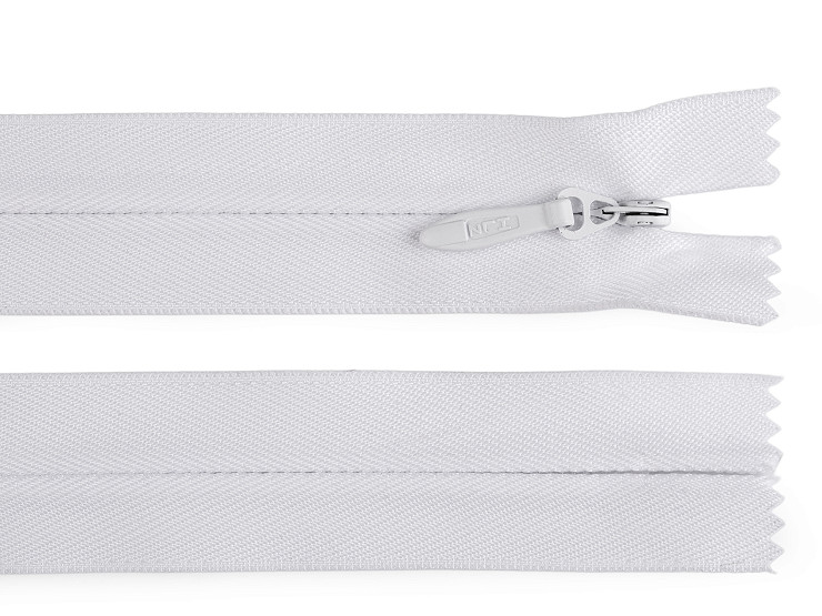 Špirálový zips skrytý No 5 dĺžka 60 cm pevný