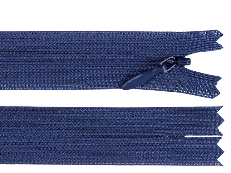 Špirálový zips skrytý YKK No 3 dĺžka 50 cm dederon