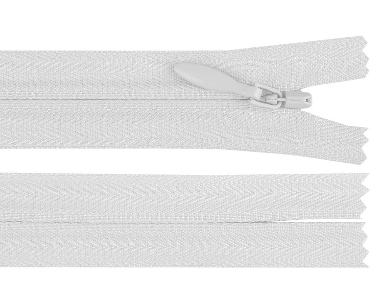 Špirálový zips skrytý YKK No 4 dĺžka 55 cm
