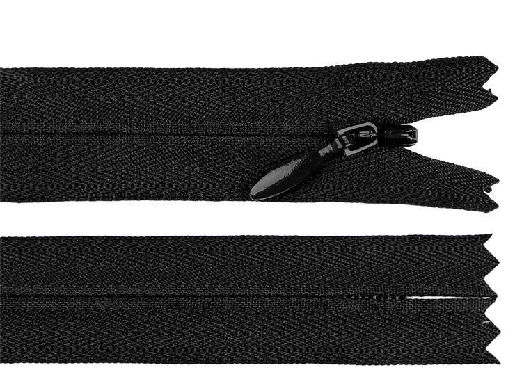Spirálový zip skrytý YKK No 4 délka 25 cm
