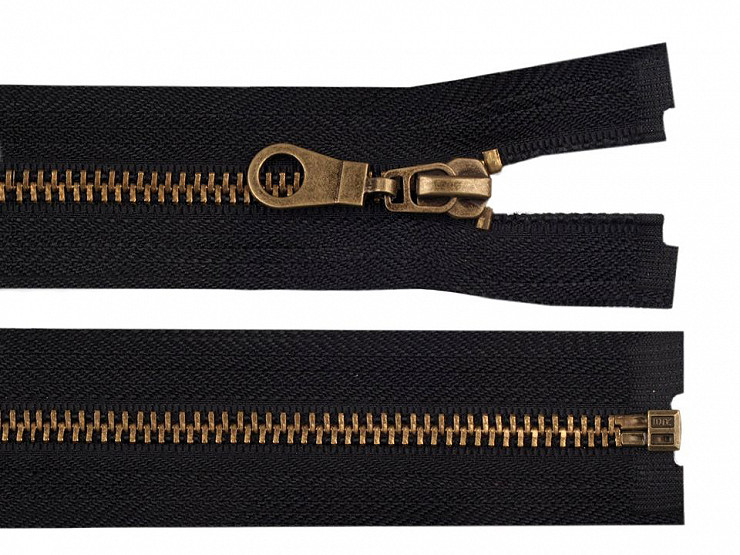Metal Brass Zipper width 6 mm length 70 cm jacket