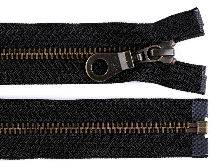 Staromosazný zip YKK No 5 délka 80 cm bundový