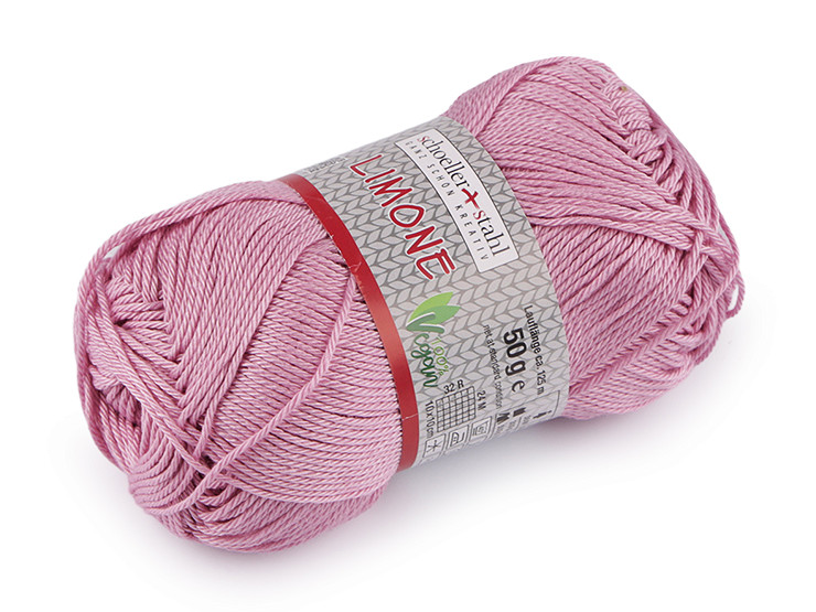 Fil à tricoter en coton Limone, 50 g
