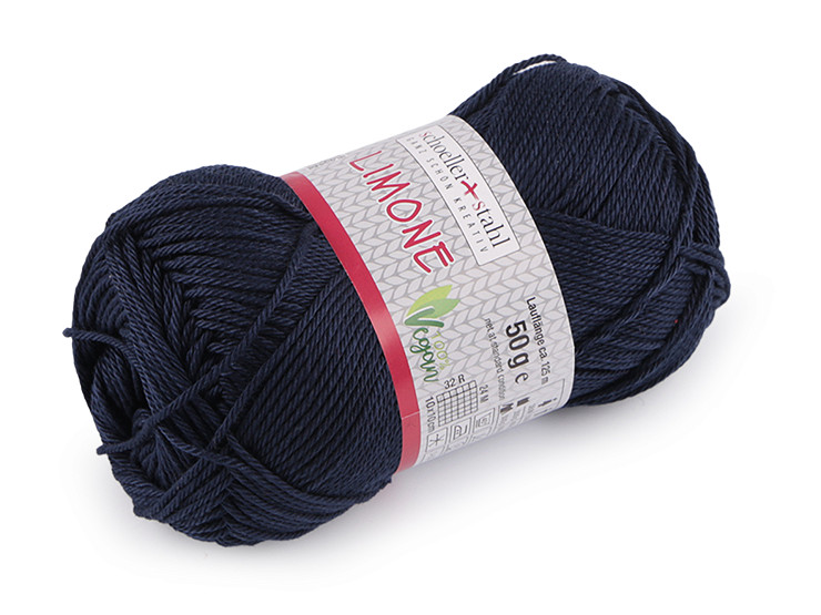 Fil à tricoter en coton Limone, 50 g