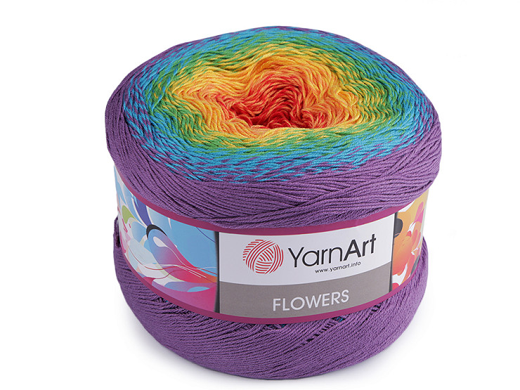 Fir de tricotat Flowers, 250 g