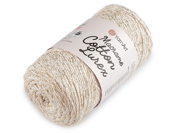 Pelote Macramé Coton avec lurex, 250 g
