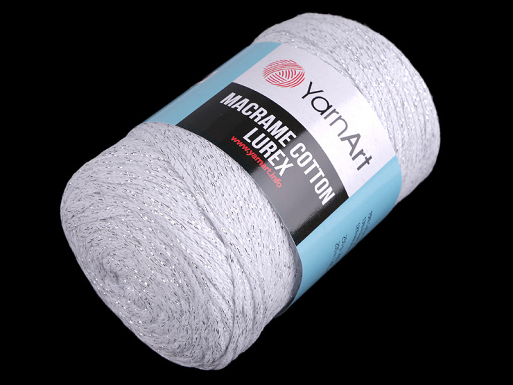 Fir de tricotat / croșetat Macrame Cotton lurex, 250 g