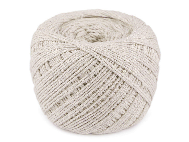 Fil de coton pour macramé, Ø 2-2,5 mm, peigné