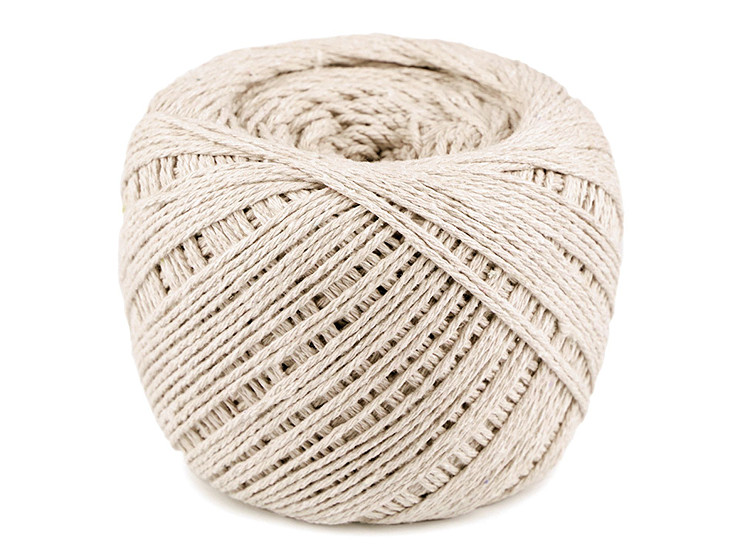 Hilo de algodón para macramé Ø2-2,5 mm, peinado