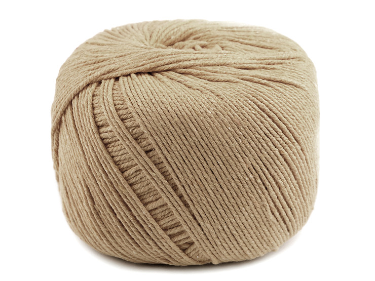 Νήμα μακραμέ από βαμβάκι Ø2-2,5 mm, χτενισμένο