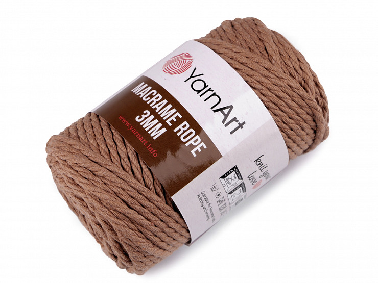 Fir de tricotat / croșetat Macrame Rope, 3 mm, 250 g 
