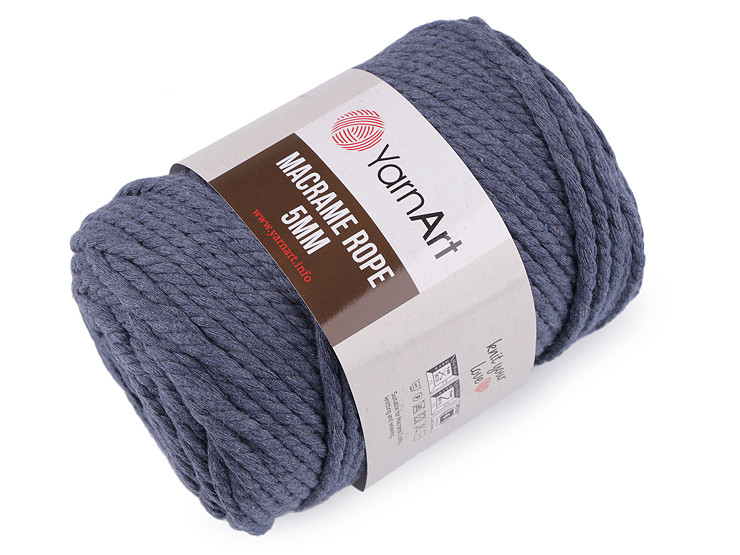 Fir de tricotat / croșetat Macrame Rope, 5 mm, 500 g 