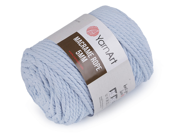 Hilo de tricotar tipo cuerda para macramé 5 mm 500 g