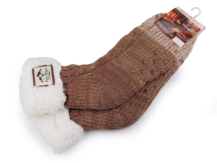 Wintersocken für Herren mit Fell und Anti-Rutsch Emi Ross