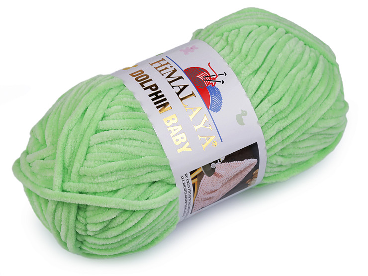 Fil à tricoter chenille Dolphin Baby, 100 g