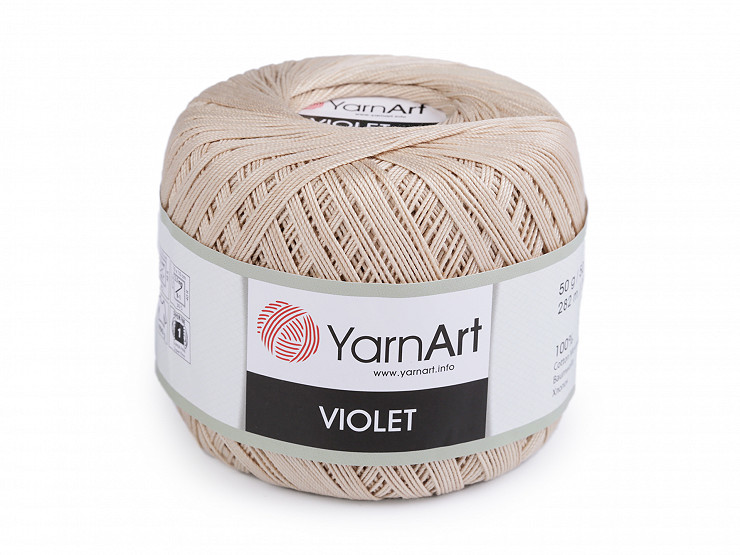 Häkelgarn aus Baumwolle Violet 50 g