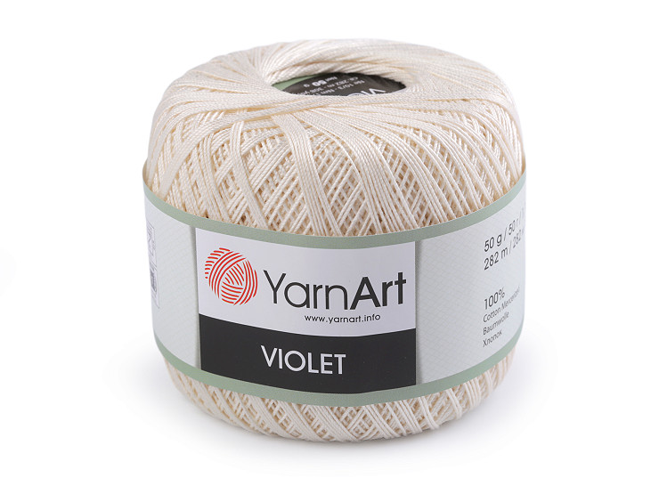 Bavlnená priadza háčkovacia Violet 50 g