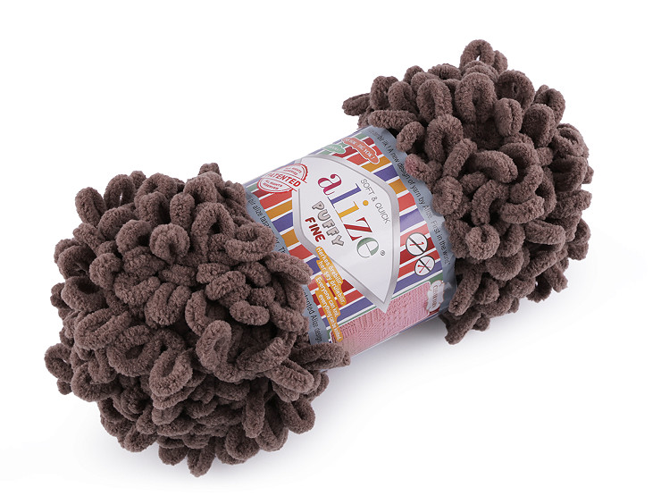 Fil à tricoter chenille Alize Puffy Fine, 100 g