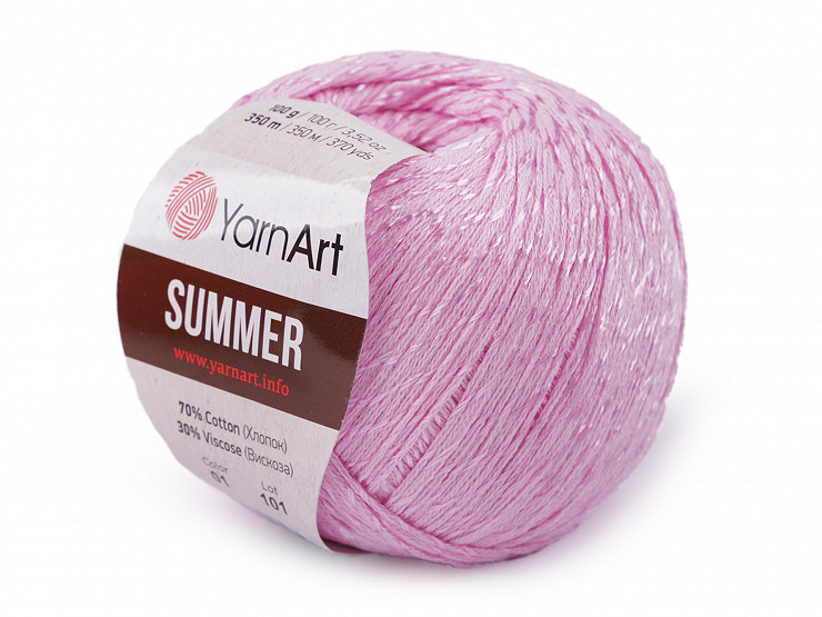 Fil à tricoter Summer, 100 g, lot de 4 pièces