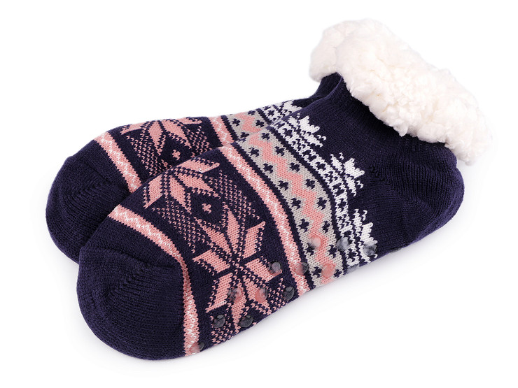 Dámské ponožky zimní s protiskluzem, krátké