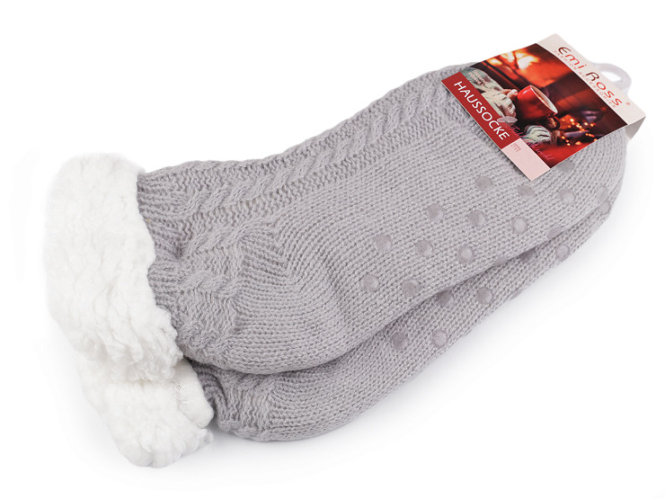 Wintersocken für Damen/Mädchen mit Fell und Anti-Rutsch Emi Ross