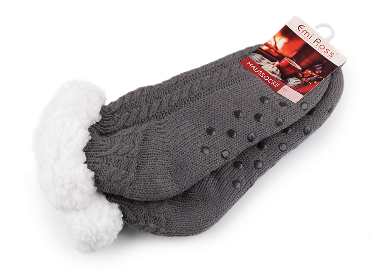 Cozy Faux Fur Socks with Anti-slip, Emi Ross