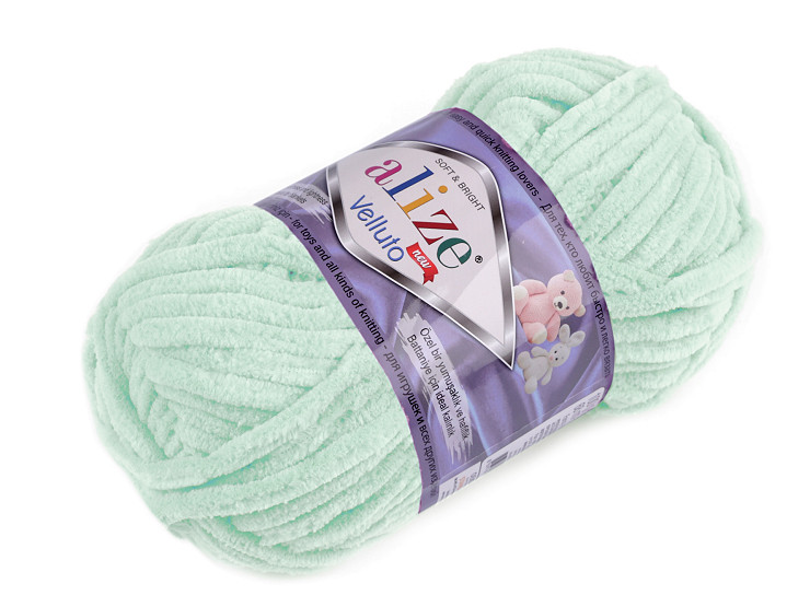 Knitted chenille yarn Alize Velluto 100 g